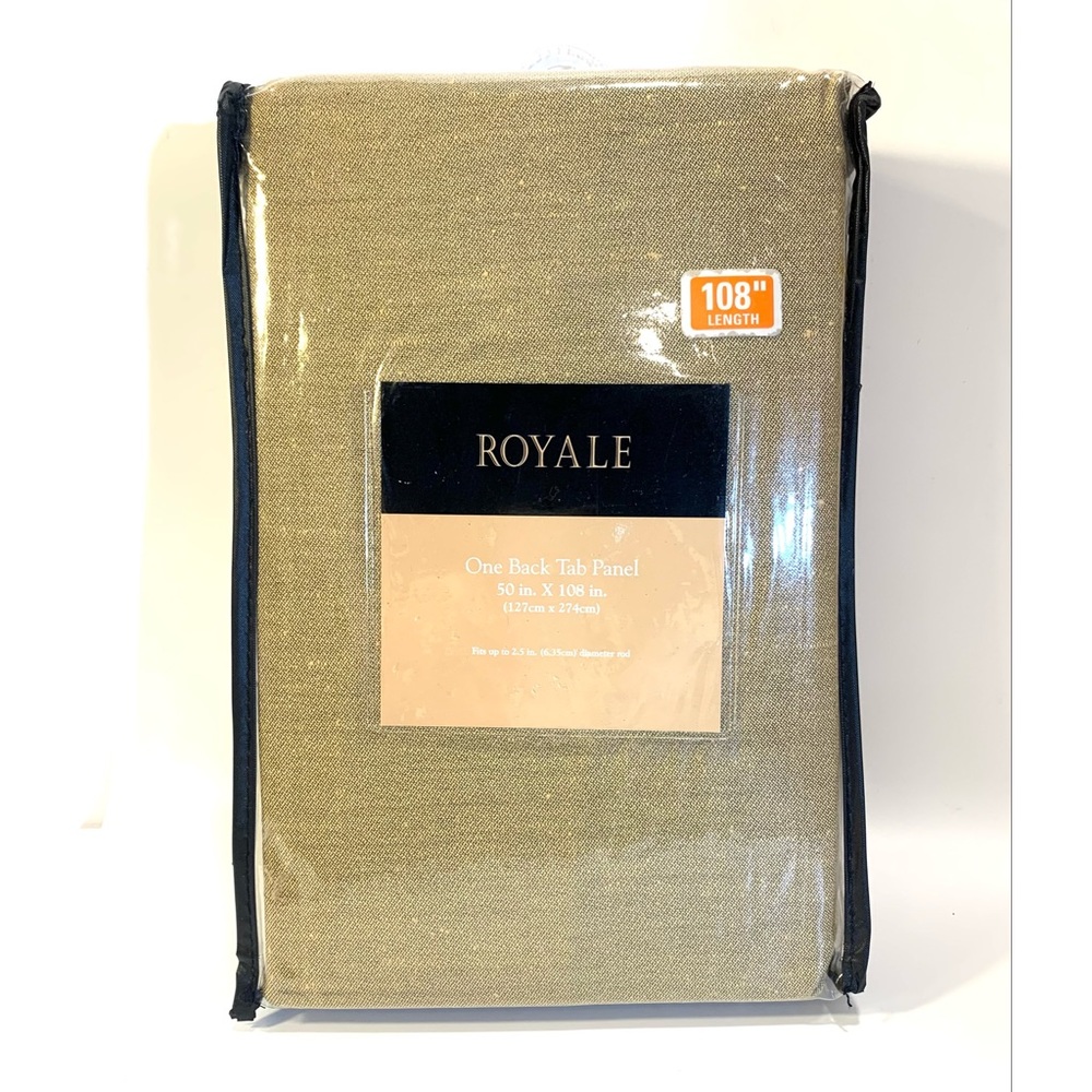 Royale Back Tab Bronze Gold Curtain Panel 108" *One Panel